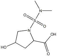 1-(dimethylsulfamoyl)-4-hydroxypyrrolidine-2-carboxylic acid Struktur