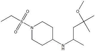 1-(ethanesulfonyl)-N-(4-methoxy-4-methylpentan-2-yl)piperidin-4-amine Struktur