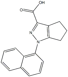 1-(naphthalen-1-yl)-1H,4H,5H,6H-cyclopenta[c]pyrazole-3-carboxylic acid Struktur