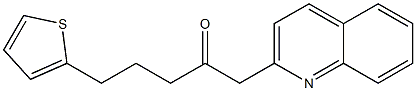 1-(quinolin-2-yl)-5-(thiophen-2-yl)pentan-2-one Struktur