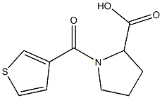 1-(thien-3-ylcarbonyl)pyrrolidine-2-carboxylic acid Struktur