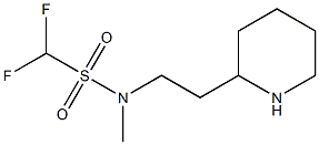 1,1-difluoro-N-methyl-N-[2-(piperidin-2-yl)ethyl]methanesulfonamide Struktur