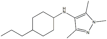 1,3,5-trimethyl-N-(4-propylcyclohexyl)-1H-pyrazol-4-amine Struktur