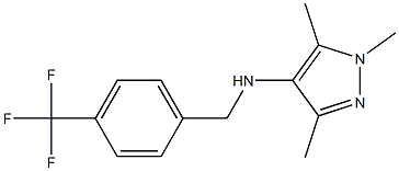 1,3,5-trimethyl-N-{[4-(trifluoromethyl)phenyl]methyl}-1H-pyrazol-4-amine Struktur