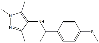 1,3,5-trimethyl-N-{1-[4-(methylsulfanyl)phenyl]ethyl}-1H-pyrazol-4-amine Struktur