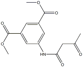 1,3-dimethyl 5-(3-oxobutanamido)benzene-1,3-dicarboxylate Struktur