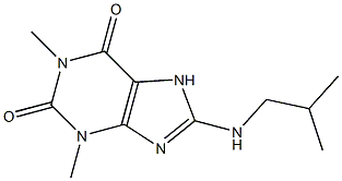 1,3-dimethyl-8-[(2-methylpropyl)amino]-2,3,6,7-tetrahydro-1H-purine-2,6-dione Struktur