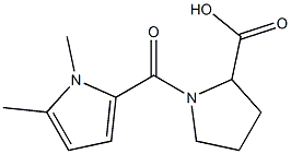 1-[(1,5-dimethyl-1H-pyrrol-2-yl)carbonyl]pyrrolidine-2-carboxylic acid Struktur