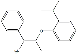 1-[(1-amino-1-phenylpropan-2-yl)oxy]-2-(propan-2-yl)benzene Struktur