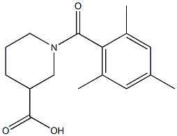 1-[(2,4,6-trimethylphenyl)carbonyl]piperidine-3-carboxylic acid Struktur