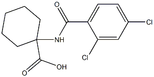 1-[(2,4-dichlorobenzene)amido]cyclohexane-1-carboxylic acid Struktur