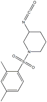 1-[(2,4-dimethylbenzene)sulfonyl]-3-isocyanatopiperidine Struktur