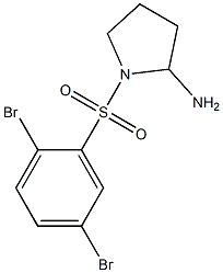 1-[(2,5-dibromobenzene)sulfonyl]pyrrolidin-2-amine Struktur