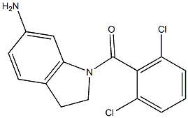 1-[(2,6-dichlorophenyl)carbonyl]-2,3-dihydro-1H-indol-6-amine Struktur