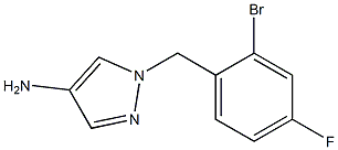 1-[(2-bromo-4-fluorophenyl)methyl]-1H-pyrazol-4-amine Struktur