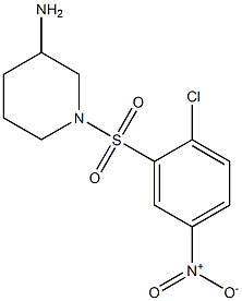 1-[(2-chloro-5-nitrobenzene)sulfonyl]piperidin-3-amine Struktur