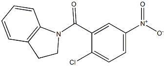 1-[(2-chloro-5-nitrophenyl)carbonyl]-2,3-dihydro-1H-indole Struktur