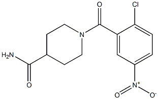 1-[(2-chloro-5-nitrophenyl)carbonyl]piperidine-4-carboxamide Struktur