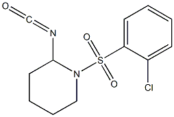 1-[(2-chlorobenzene)sulfonyl]-2-isocyanatopiperidine Struktur