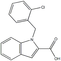 1-[(2-chlorophenyl)methyl]-1H-indole-2-carboxylic acid Struktur