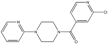 1-[(2-chloropyridin-4-yl)carbonyl]-4-(pyridin-2-yl)piperazine Struktur