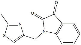 1-[(2-methyl-1,3-thiazol-4-yl)methyl]-2,3-dihydro-1H-indole-2,3-dione Struktur