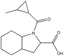 1-[(2-methylcyclopropyl)carbonyl]octahydro-1H-indole-2-carboxylic acid Struktur