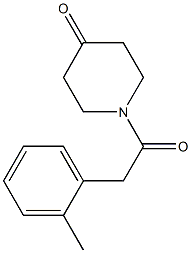 1-[(2-methylphenyl)acetyl]piperidin-4-one Struktur