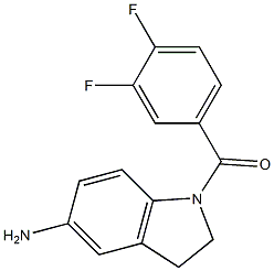 1-[(3,4-difluorophenyl)carbonyl]-2,3-dihydro-1H-indol-5-amine Struktur