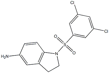 1-[(3,5-dichlorobenzene)sulfonyl]-2,3-dihydro-1H-indol-5-amine Struktur