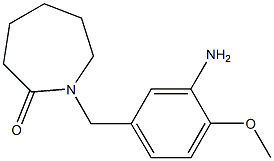 1-[(3-amino-4-methoxyphenyl)methyl]azepan-2-one Struktur