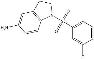 1-[(3-fluorobenzene)sulfonyl]-2,3-dihydro-1H-indol-5-amine Struktur