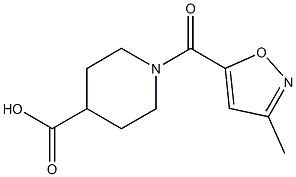 1-[(3-methyl-1,2-oxazol-5-yl)carbonyl]piperidine-4-carboxylic acid Struktur