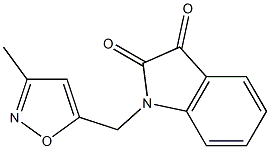 1-[(3-methyl-1,2-oxazol-5-yl)methyl]-2,3-dihydro-1H-indole-2,3-dione Struktur