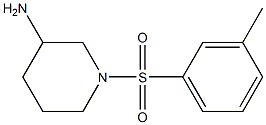 1-[(3-methylbenzene)sulfonyl]piperidin-3-amine Struktur