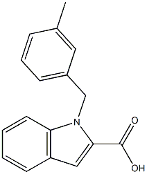 1-[(3-methylphenyl)methyl]-1H-indole-2-carboxylic acid Struktur