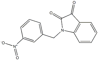 1-[(3-nitrophenyl)methyl]-2,3-dihydro-1H-indole-2,3-dione Struktur