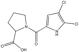 1-[(4,5-dichloro-1H-pyrrol-2-yl)carbonyl]pyrrolidine-2-carboxylic acid Struktur