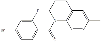 1-[(4-bromo-2-fluorophenyl)carbonyl]-6-methyl-1,2,3,4-tetrahydroquinoline Struktur