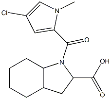 1-[(4-chloro-1-methyl-1H-pyrrol-2-yl)carbonyl]octahydro-1H-indole-2-carboxylic acid Struktur