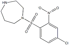 1-[(4-chloro-2-nitrobenzene)sulfonyl]-1,4-diazepane Struktur