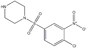 1-[(4-chloro-3-nitrobenzene)sulfonyl]piperazine Struktur