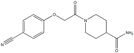 1-[(4-cyanophenoxy)acetyl]piperidine-4-carboxamide Struktur