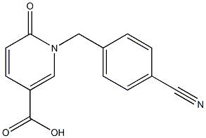 1-[(4-cyanophenyl)methyl]-6-oxo-1,6-dihydropyridine-3-carboxylic acid Struktur