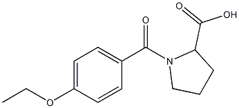 1-[(4-ethoxyphenyl)carbonyl]pyrrolidine-2-carboxylic acid Struktur