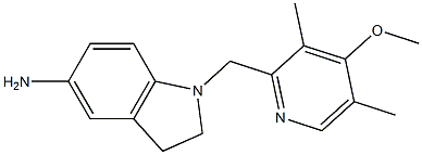 1-[(4-methoxy-3,5-dimethylpyridin-2-yl)methyl]-2,3-dihydro-1H-indol-5-amine Struktur