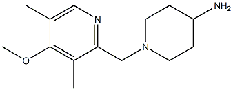 1-[(4-methoxy-3,5-dimethylpyridin-2-yl)methyl]piperidin-4-amine Struktur