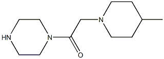 1-[(4-methylpiperidin-1-yl)acetyl]piperazine Struktur