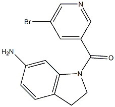 1-[(5-bromopyridin-3-yl)carbonyl]-2,3-dihydro-1H-indol-6-amine Struktur