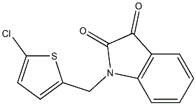 1-[(5-chlorothiophen-2-yl)methyl]-2,3-dihydro-1H-indole-2,3-dione Struktur